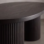 Siyah Oval Ahşap Yemek Masası - Görsel 3